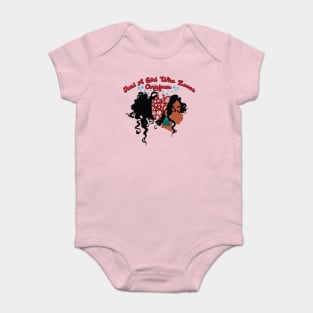 Just a Girl Who Loves Christmas, Black Girl Christmas Baby Bodysuit